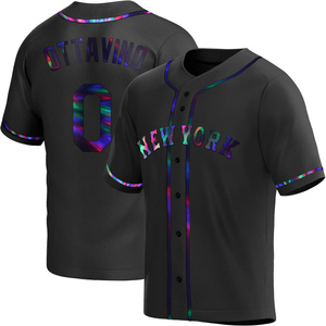 Men's Adam Ottavino New York Mets Replica Black Holographic Alternate Jersey