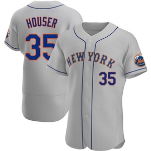 Men's Adrian Houser New York Mets Authentic Gray Road Jersey