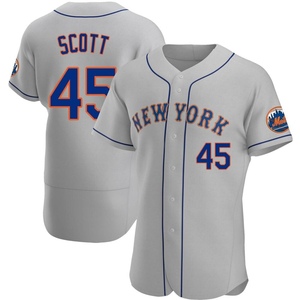 Men's Christian Scott New York Mets Authentic Gray Road Jersey