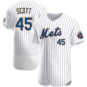 Men's Christian Scott New York Mets Authentic White Home Jersey