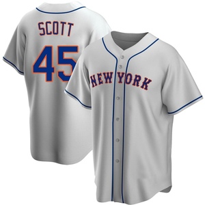 Men's Christian Scott New York Mets Replica Gray Road Jersey