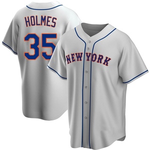 Men's Clay Holmes New York Mets Replica Gray Road Jersey