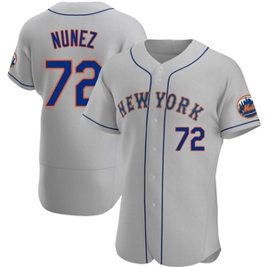 Men's Dedniel Nunez New York Mets Authentic Gray Road Jersey