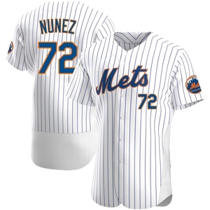 Men's Dedniel Nunez New York Mets Authentic White Home Jersey