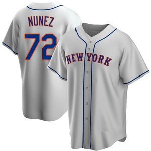 Men's Dedniel Nunez New York Mets Replica Gray Road Jersey