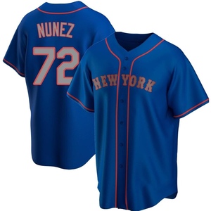 Men's Dedniel Nunez New York Mets Replica Royal Alternate Road Jersey