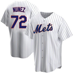 Men's Dedniel Nunez New York Mets Replica White Home Jersey