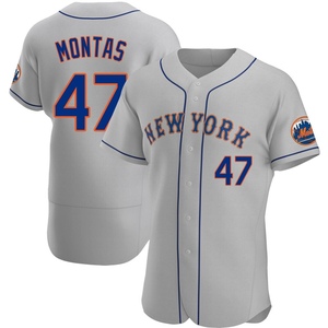 Men's Frankie Montas New York Mets Authentic Gray Road Jersey