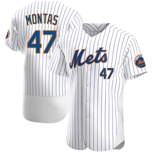 Men's Frankie Montas New York Mets Authentic White Home Jersey