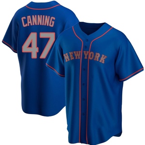 Men's Griffin Canning New York Mets Replica Royal Alternate Road Jersey