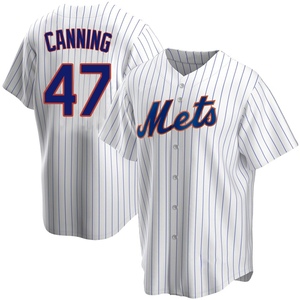 Men's Griffin Canning New York Mets Replica White Home Jersey