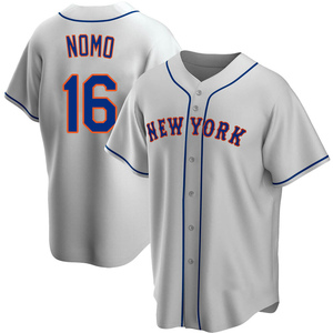 Men's Hideo Nomo New York Mets Replica Gray Road Jersey