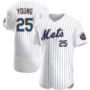 Men's Jared Young New York Mets Authentic White Home Jersey