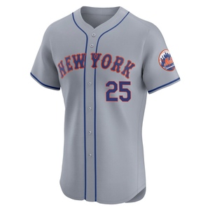 Men's Jared Young New York Mets Elite Gray Road Jersey