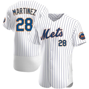 Men's J.D. Martinez New York Mets Authentic White Home Jersey