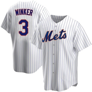 Men's Jesse Winker New York Mets Replica White Home Jersey