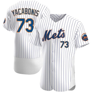 Men's Jimmy Yacabonis New York Mets Authentic White Home Jersey