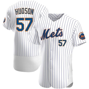 Men's Joe Hudson New York Mets Authentic White Home Jersey