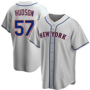 Men's Joe Hudson New York Mets Replica Gray Road Jersey