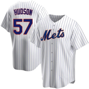 Men's Joe Hudson New York Mets Replica White Home Jersey