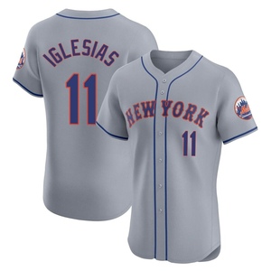 Men's Jose Iglesias New York Mets Elite Gray Road Jersey