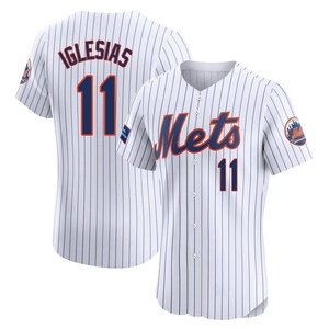 Men's Jose Iglesias New York Mets Elite White Home Patch Jersey