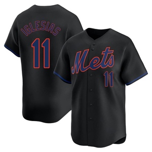 Men's Jose Iglesias New York Mets Limited Black Alternate Jersey