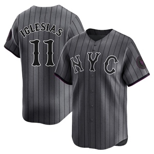 Men's Jose Iglesias New York Mets Limited Graphite 2024 City Connect Jersey