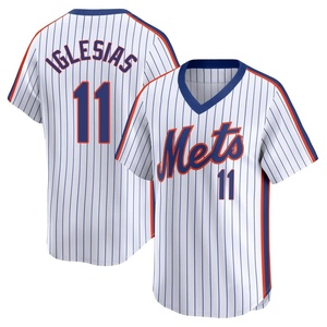 Men's Jose Iglesias New York Mets Limited White Cooperstown Collection Jersey