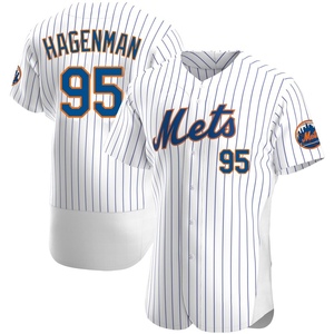 Men's Justin Hagenman New York Mets Authentic White Home Jersey