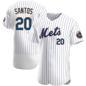 Men's Luis De Los Santos New York Mets Authentic White Home Jersey