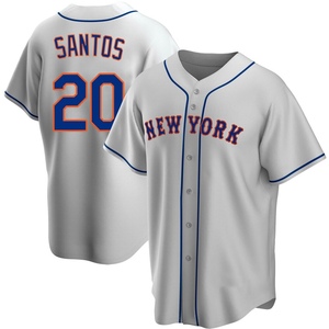 Men's Luis De Los Santos New York Mets Replica Gray Road Jersey