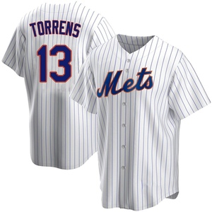 Men's Luis Torrens New York Mets Replica White Home Jersey