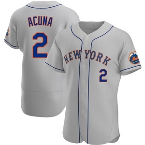 Men's Luisangel Acuna New York Mets Authentic Gray Road Jersey