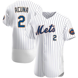 Men's Luisangel Acuna New York Mets Authentic White Home Jersey