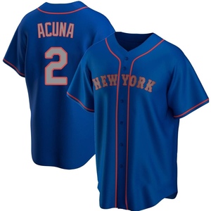 Men's Luisangel Acuna New York Mets Replica Royal Alternate Road Jersey