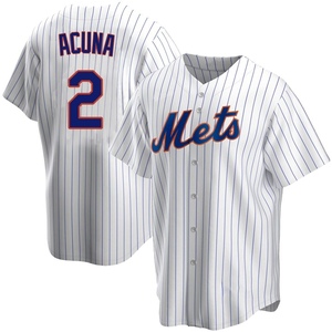 Men's Luisangel Acuna New York Mets Replica White Home Jersey