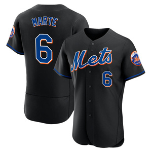 Men's Starling Marte New York Mets Authentic Black 2022 Alternate Jersey