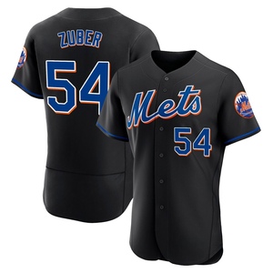 Men's Tyler Zuber New York Mets Authentic Black 2022 Alternate Jersey