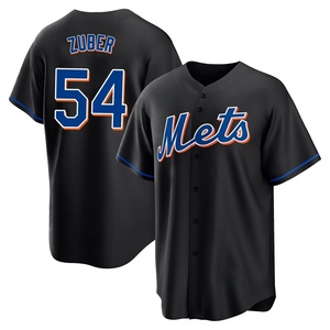 Men's Tyler Zuber New York Mets Replica Black 2022 Alternate Jersey