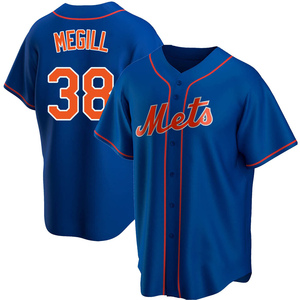 Men's Tylor Megill New York Mets Replica Royal Alternate Jersey