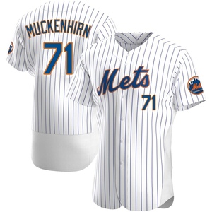 Men's Zach Muckenhirn New York Mets Authentic White Home Jersey