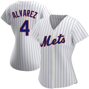 Women's Francisco Alvarez New York Mets Authentic White Home Jersey