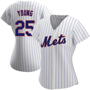 Women's Jared Young New York Mets Authentic White Home Jersey