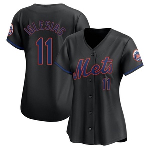 Women's Jose Iglesias New York Mets Limited Black Alternate Jersey