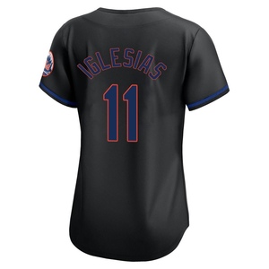 Women's Jose Iglesias New York Mets Limited Black Alternate Jersey