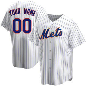 Youth Custom New York Mets Replica White Home Jersey