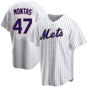 Youth Frankie Montas New York Mets Replica White Home Jersey