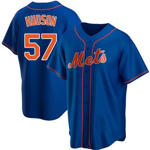 Youth Joe Hudson New York Mets Replica Royal Alternate Jersey