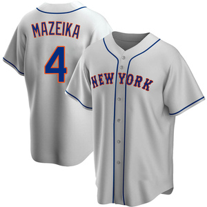 Youth Patrick Mazeika New York Mets Replica Gray Road Jersey